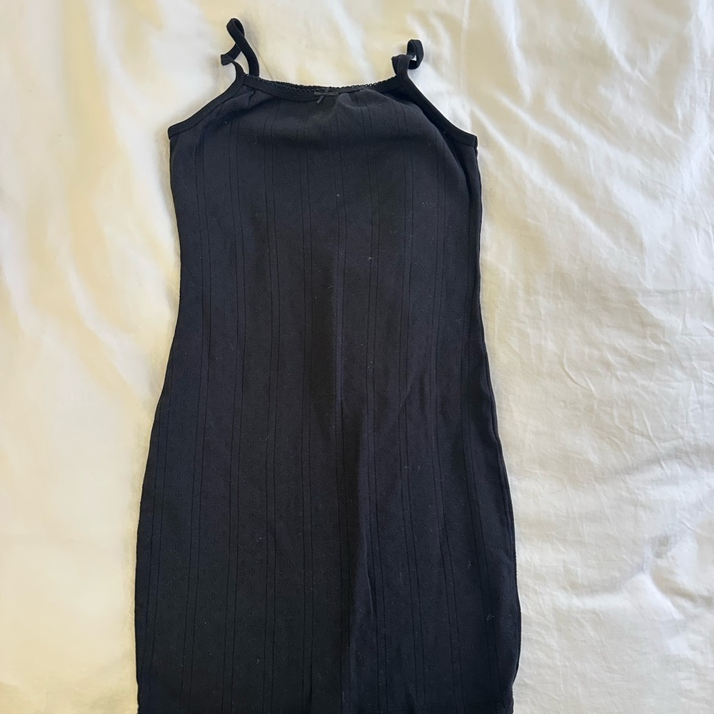 Black Halter Slip Dress for a Night Out